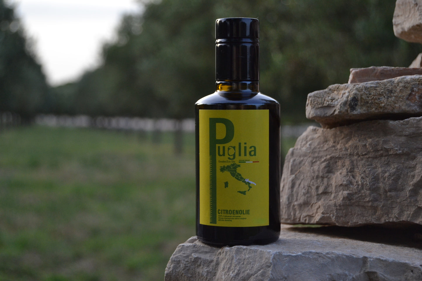 Extra Vierge Olijfolie 100% Italiaans met Citroen – Fles van 250 ml